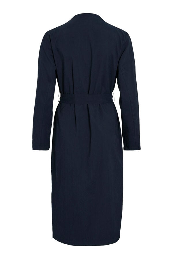 Vila Gabardina larga anudada Azul marino