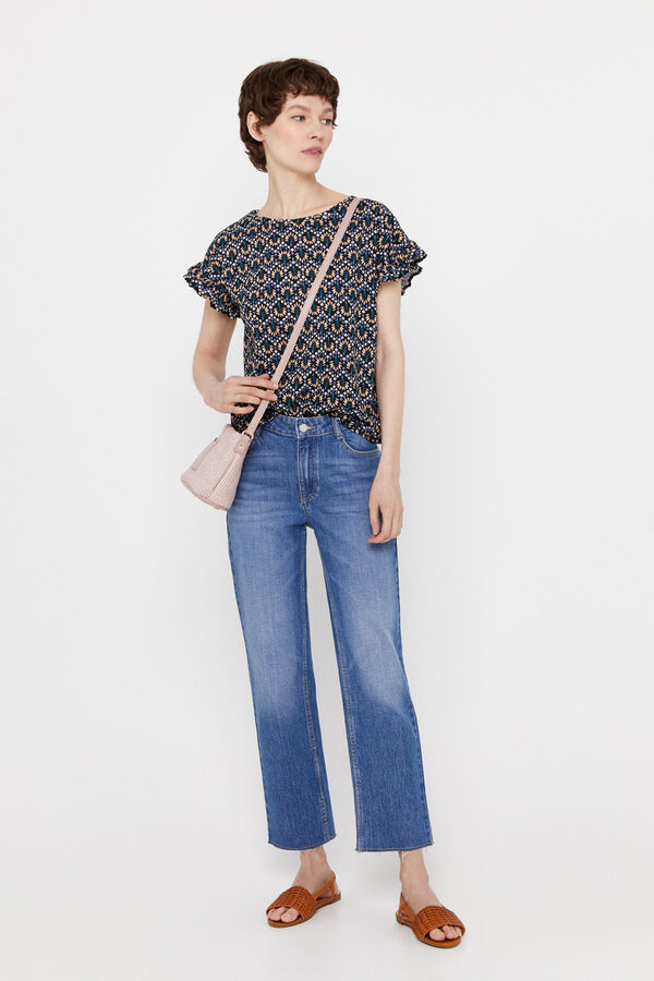 Cortefiel Camiseta volante Multicolor