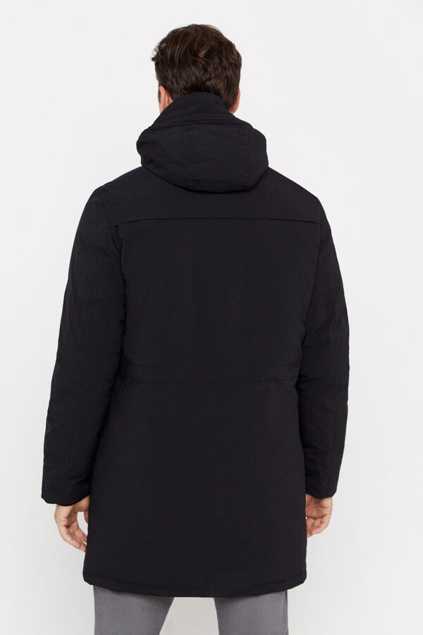 Cortefiel Parka larga Negro