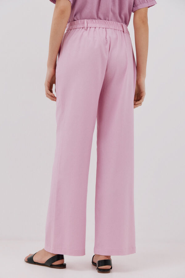 Cortefiel Pantal&oacute;n lino Rosa