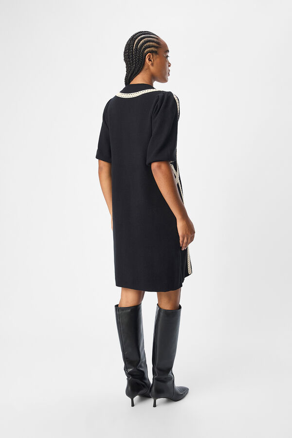 Object Vestido corto punto Negro