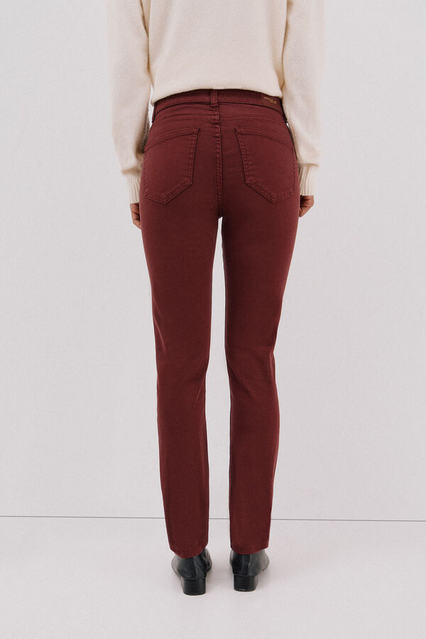 Cortefiel Pantalones Sensational color Granate