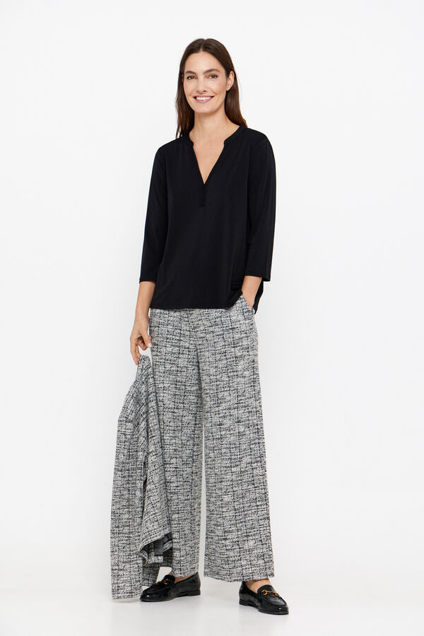 Cortefiel Camiseta b&aacute;sica fluida Negro