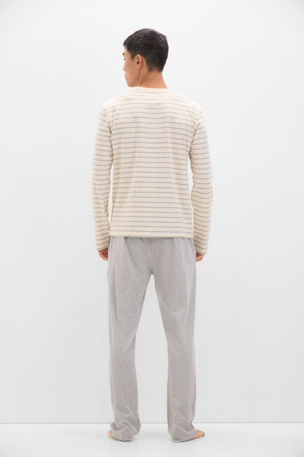 Cortefiel Set de pijama punto Blanco