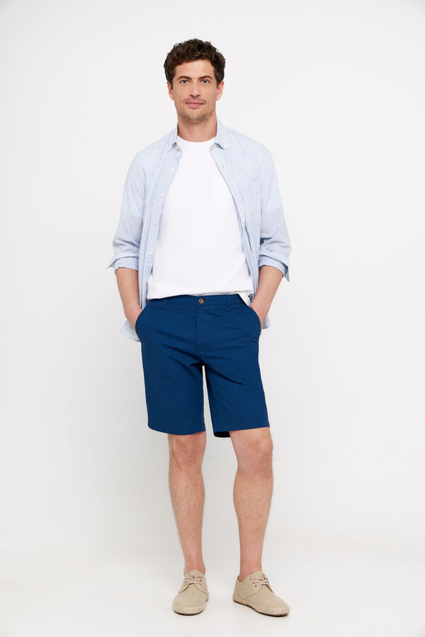 Cortefiel Bermudas chinos estampadas Azul