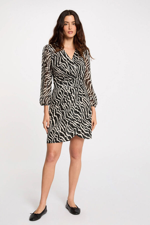 Morgan Vestido cruzado estampado Multicolor