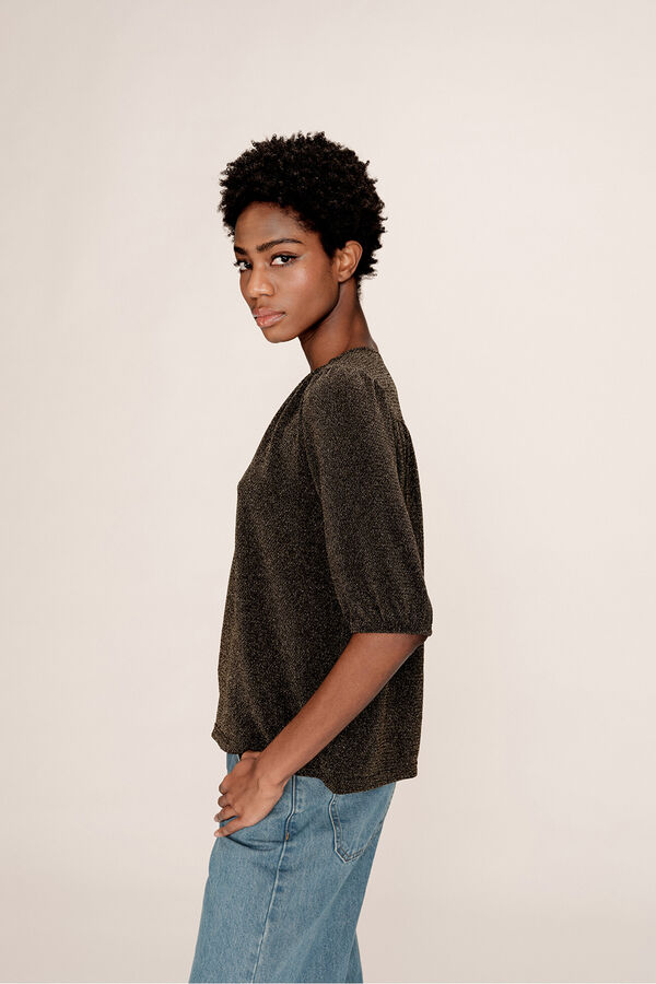 Grace & Mila Top ancho l&uacute;rex Marr&oacute;n oscuro