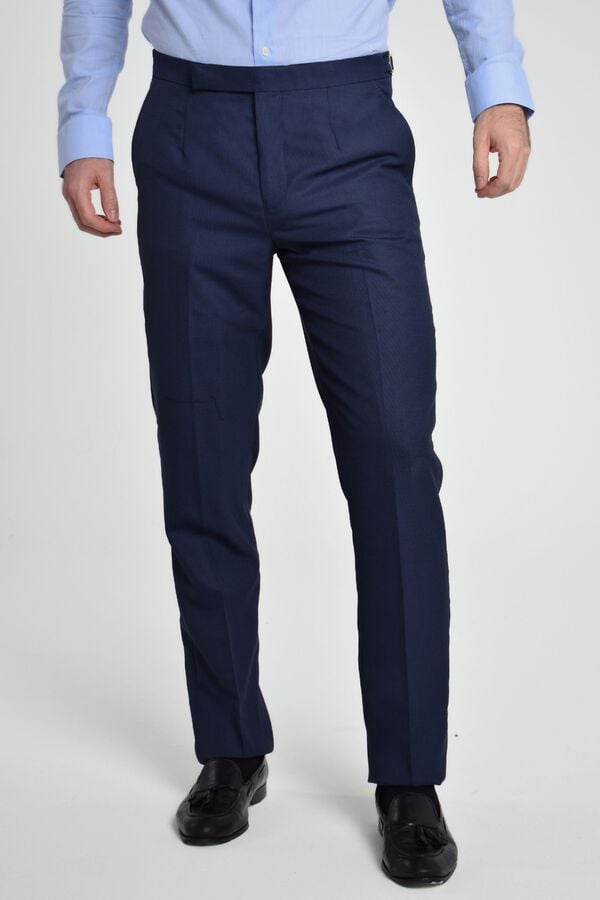 Cloking Cal&ccedil;a de fato em l&atilde; olho de perdiz Azul