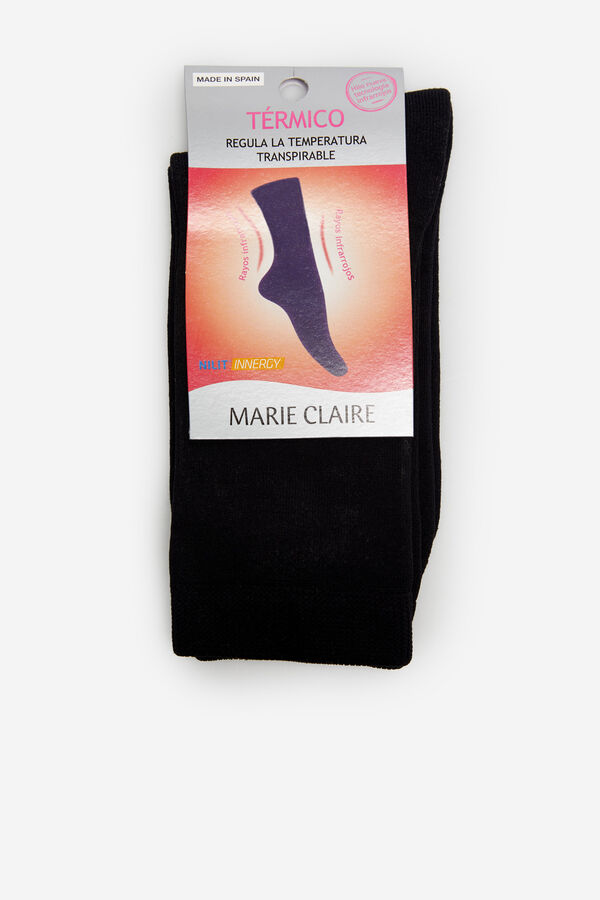 Cortefiel Meias t&eacute;rmicas Preto