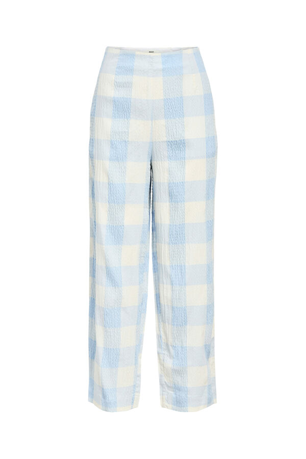 Object Calças fluidas com estampado Azul