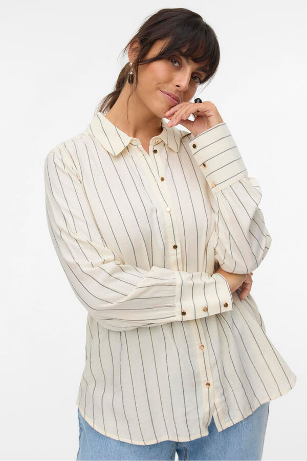 Vero Moda Curve Camisa de manga manga comprida plus size  Tostado