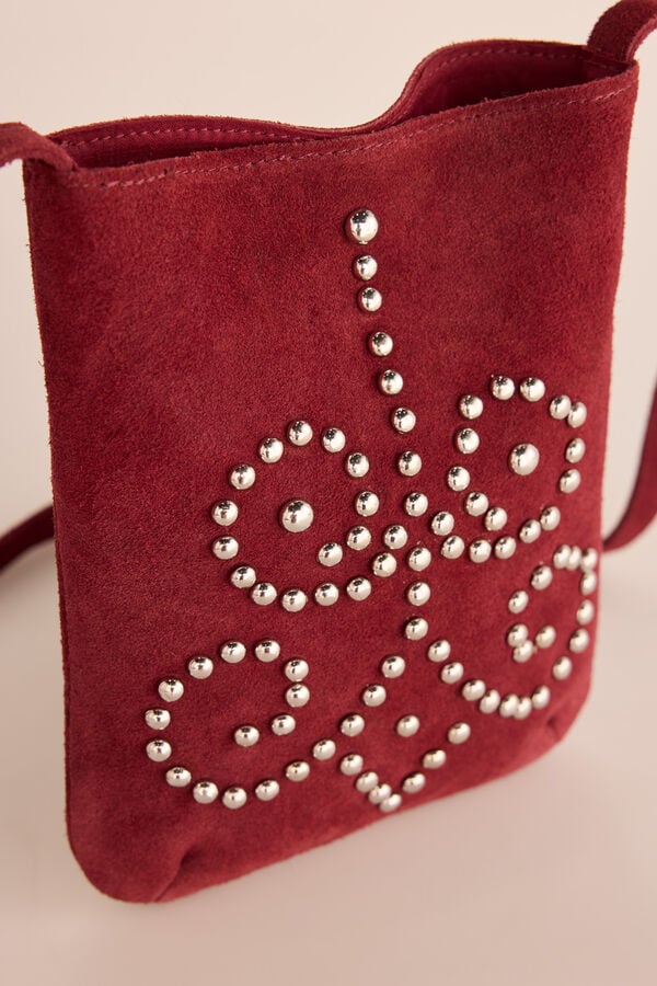 Slowlove Studs phone pouch Granate