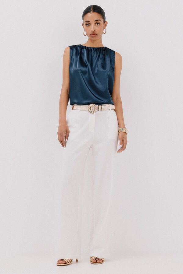 Cortefiel Top combinado Azul