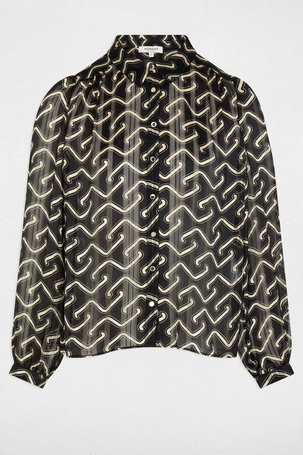 Morgan Camisa de gasa estampada Multicolor