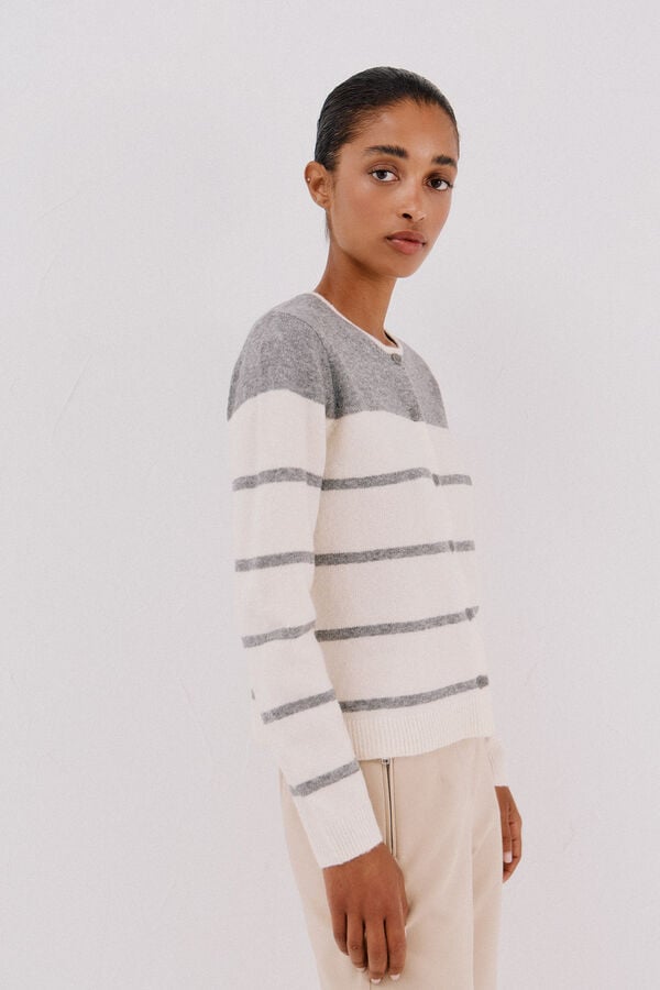 Cortefiel Chaqueta tacto suave Gris