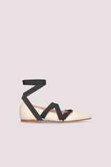 Pretty Ballerinas Bailarina acordonada Marfil