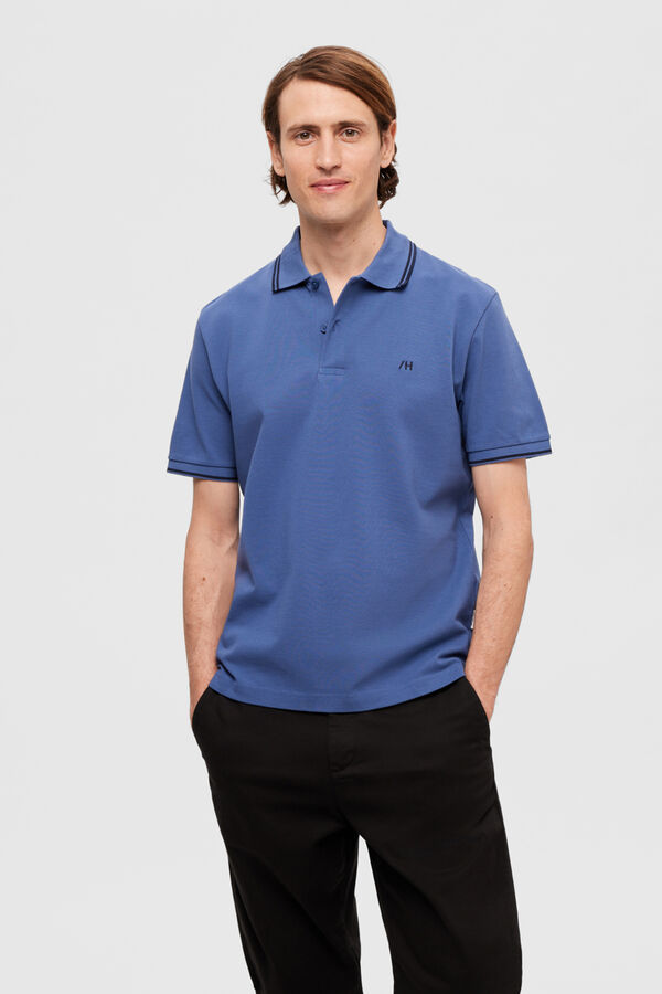 Cortefiel Polo 100% algodón orgánico con logo bordado Azul marino