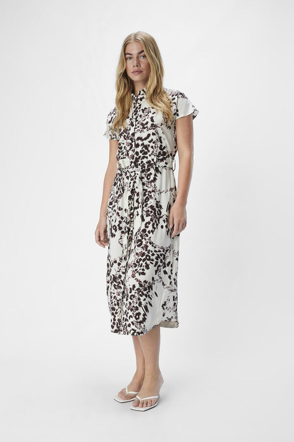 Object Vestido camiseiro manga curta Branco