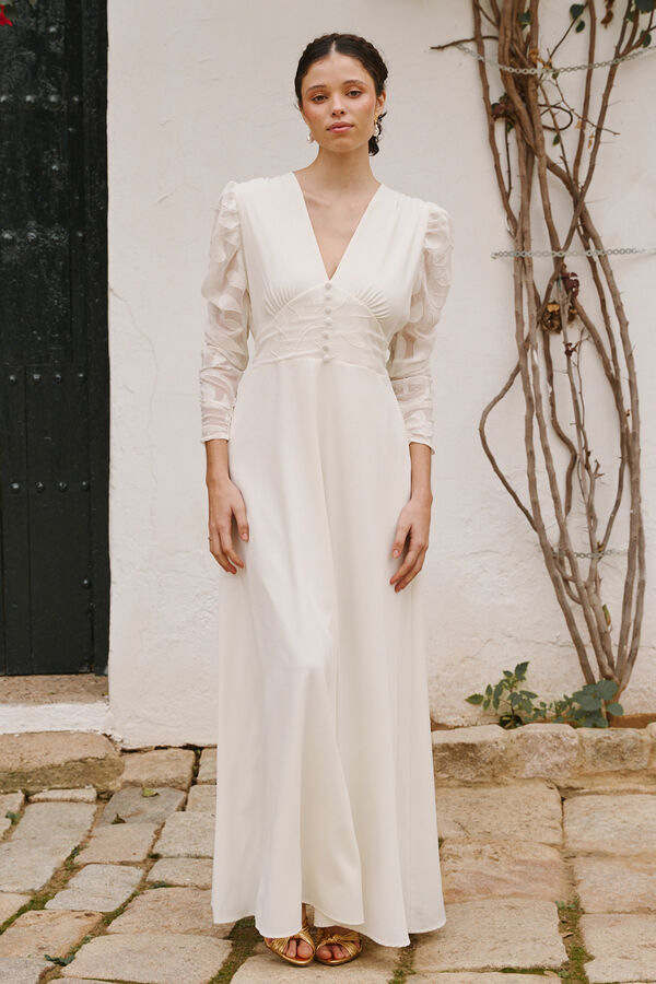 Pol&iacute;n Et Moi Vestido de novia Lirio Blanco