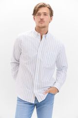 Cortefiel Camisa oxford riscas Azul