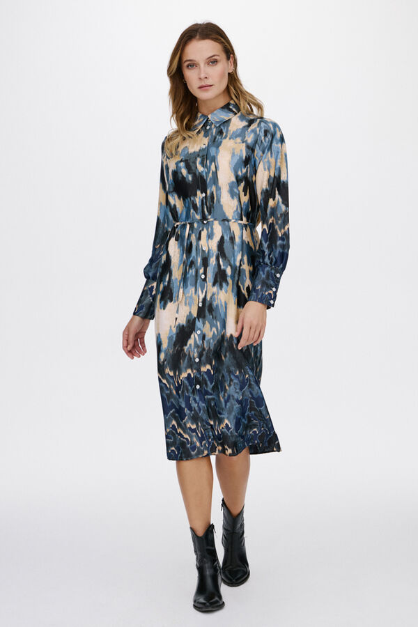 Vila Vestido midi satinado Gris