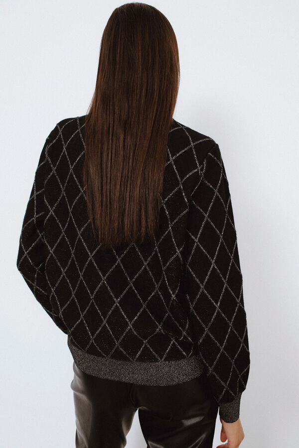 Vila Casaco casaco de malha lurex Preto