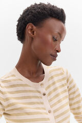 Cortefiel Chaqueta punto rayas. Arena