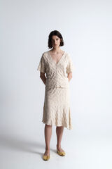 Object Falda midi calada Gris