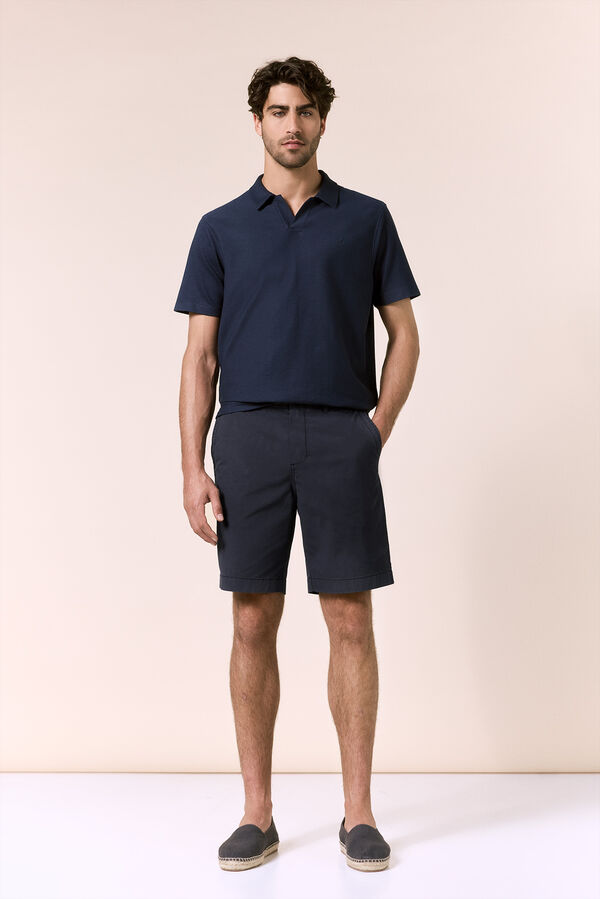 OOTO Bermuda de popelin Azul oscuro