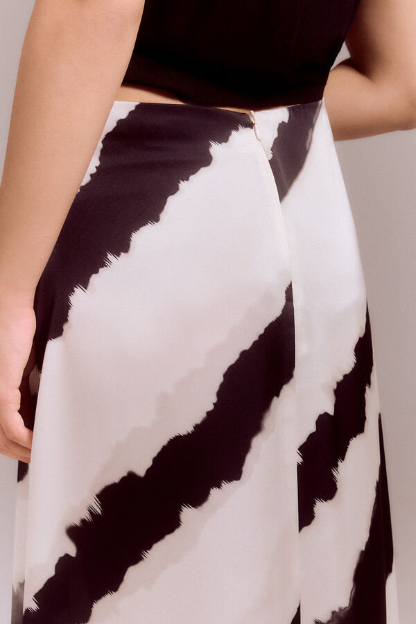 Slowlove Falda midi estampada Multicolor