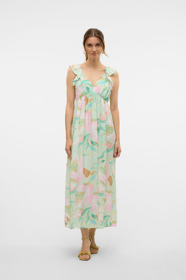 Vero Moda Vestido largo de tirantes Verde