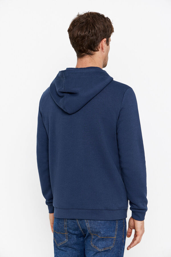 Cortefiel Sudadera capucha Azul oscuro