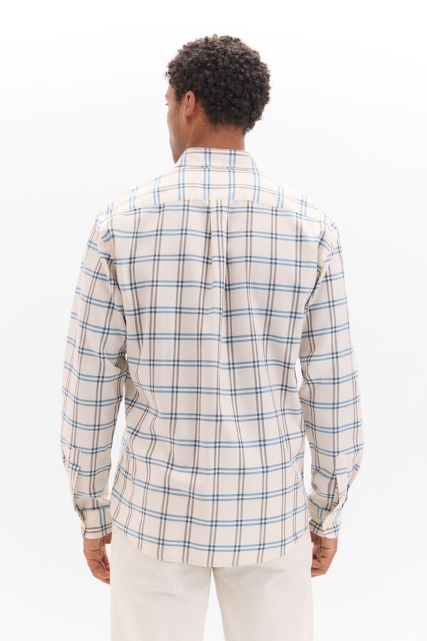 Cortefiel Camisa twill xadrez Azul