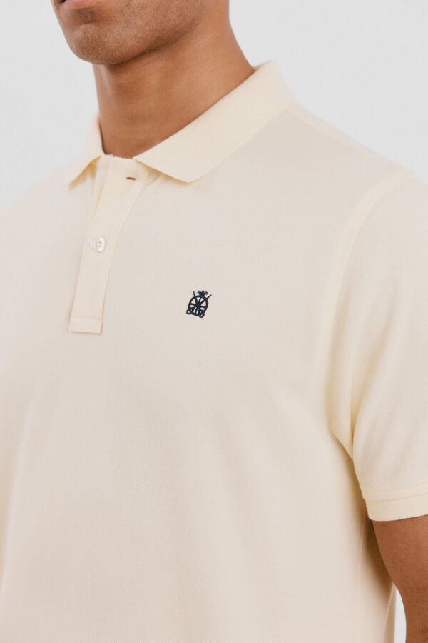 Cortefiel Polo b&aacute;sico piqu&eacute; Amarelo