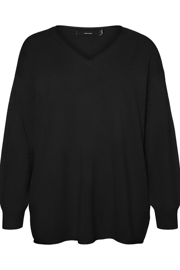 Vero Moda Curve Suéter de manga comprida malha plus size Preto