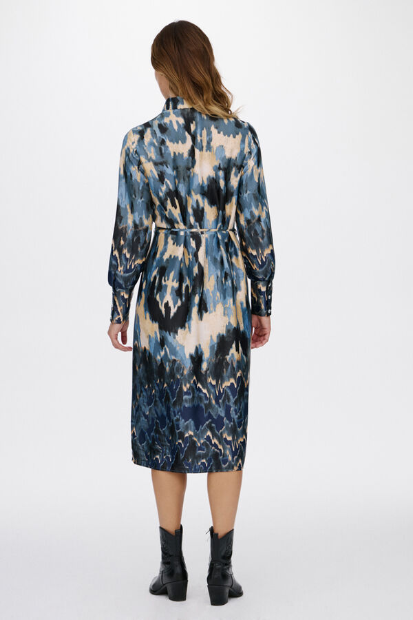 Vila Vestido midi satinado Gris