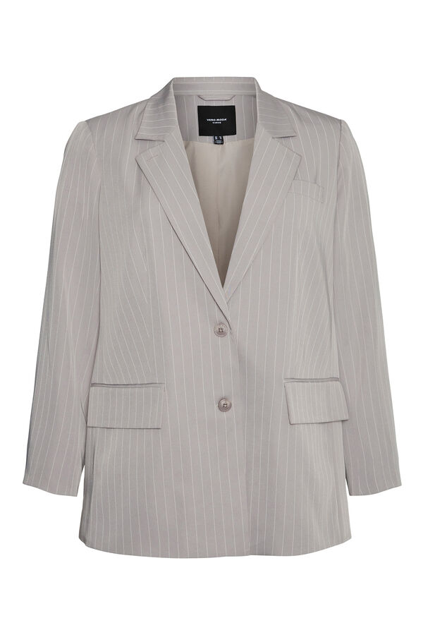 Vero Moda Curve Blazer de riscas tamanho grande  Cinzento