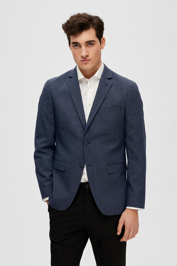 Cortefiel Blazer slim fit elaborado com materiais reciclados Azul