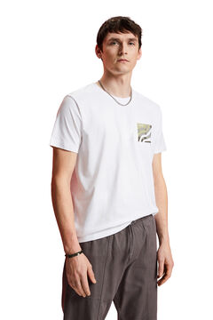 Cortefiel T-shirt algodão regular fit Impressão