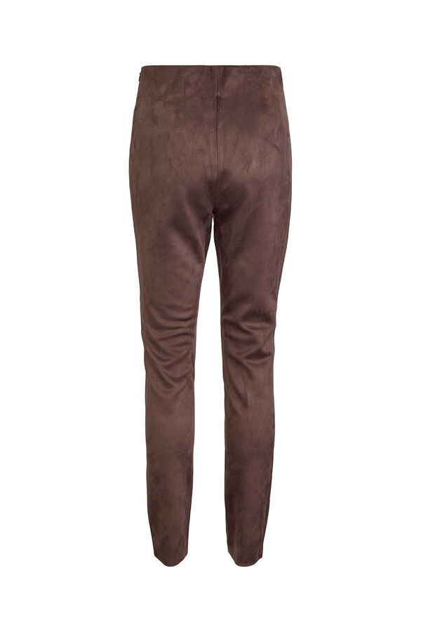 Vero Moda Pantal&oacute;n legging de ante sint&eacute;tico Marr&oacute;n oscuro