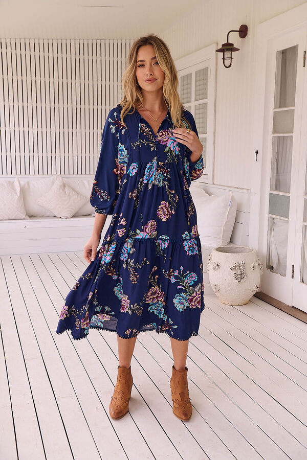 Jaase Vestido midi estampado Palace Azul