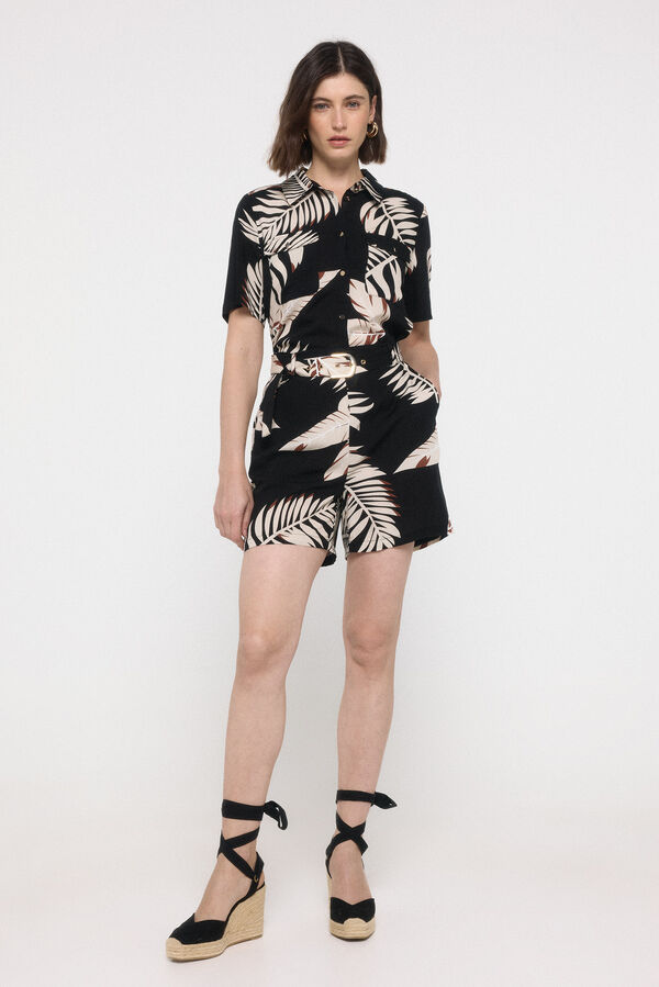 Vero Moda Calções estampados Preto