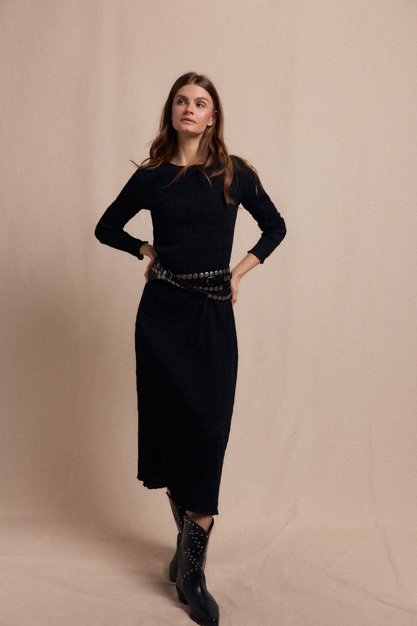 Slowlove Vestido textura elastico