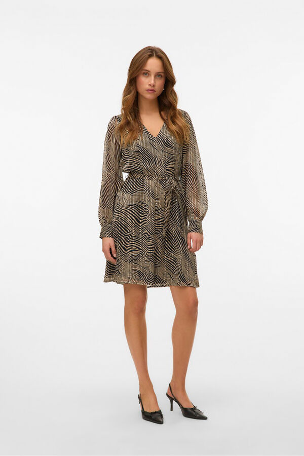 Vero Moda Vestido curto de manga comprida Multicolorido