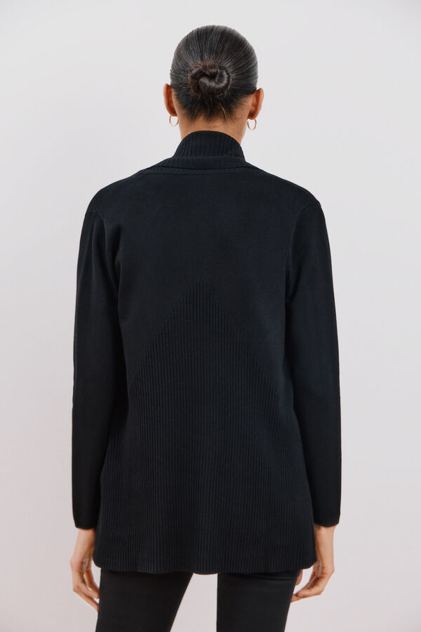 Cortefiel Chaqueta cuello chal Negro