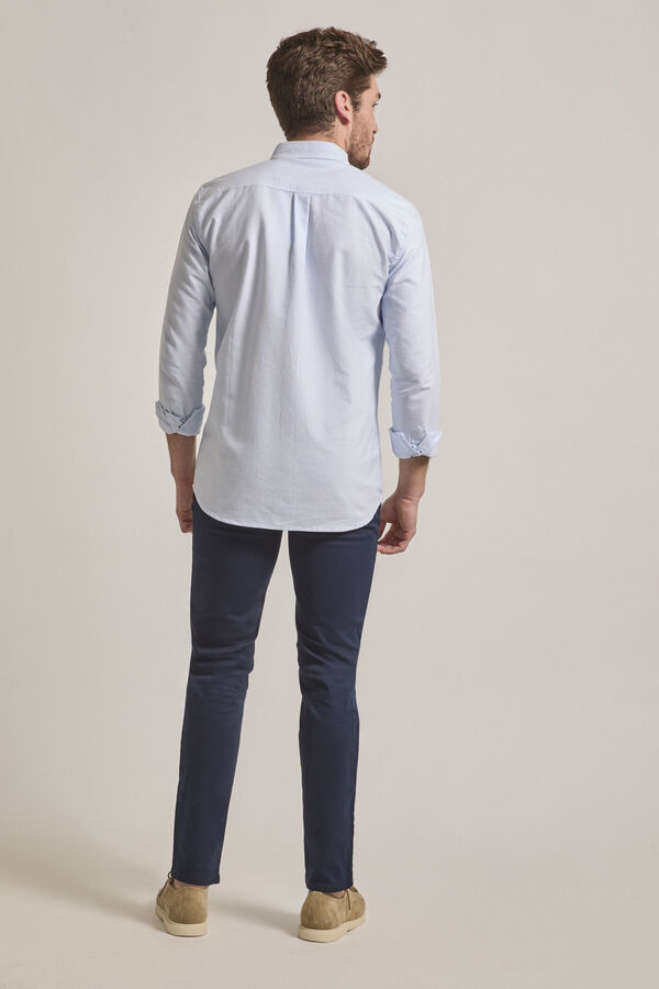 Street Monkey Camisa oxford rayas Azul