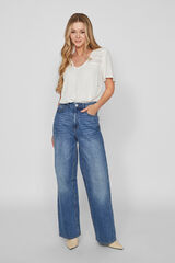 Vila Blusa cuello pico Gris