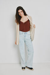Vero Moda C&aacute;rdigan punto fr&iacute;o Beige