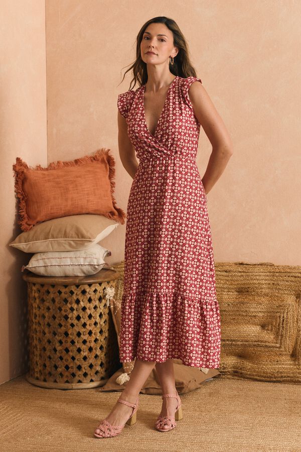 Pol&iacute;n Et Moi Vestido camisero Alina Rojo