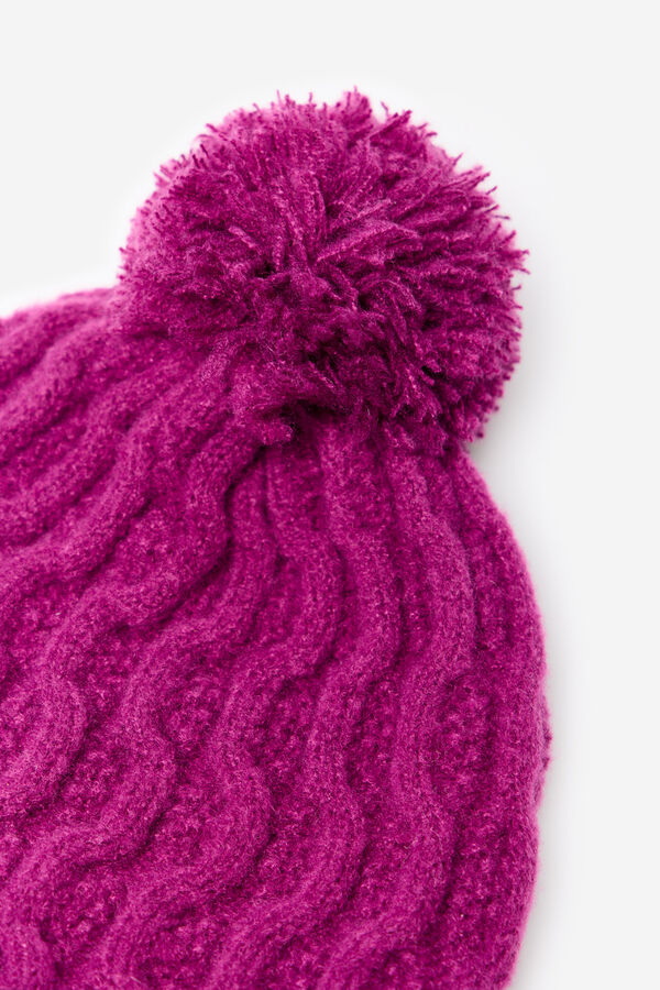 Cortefiel malha de malha geom&eacute;trica Roxo